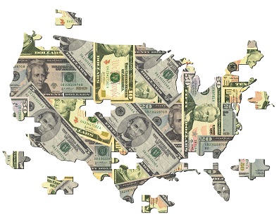 money united states map