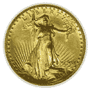Front - double eagle high relief gold coin