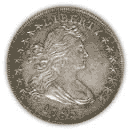 Front - SILVER DOLLAR 1795-1798 Draped Bust, Small Eagle