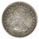 SILVER DOLLAR 1795-1798 Draped Bust, Small Eagle