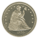 Front - SILVER DOLLAR 1866-1873 With Motto