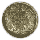 HALF DIME 1860-1873 Legend Obverse