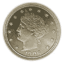 Front - 1883 liberty nickel with cents