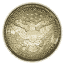 Back - QUARTER DOLLAR 1892-1916 Barber