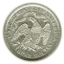 Back - 1866 quarter dollar motto