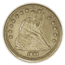 Front - 1838 quarter dollar liberty coin