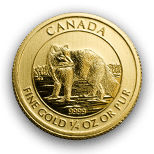 Photo: Gold Arctic Fox Coin Back