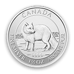 Photo: Silver Arctic Fox Coin Back