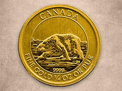 Gold Polar Bear Coin