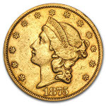 $20 Liberty Gold Double Eagle Type 2 (1866-1876)