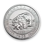 Photo: Silver Polar Bear Cub Coin Back