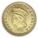 Front - Gold dollar indian head