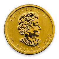 Back - gold polar bear coin