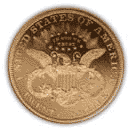 Back - twenty dollar double eagle gold coin