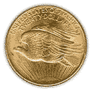 Back - 20 dollar St. Gaudens Gold Double Eagle Coin