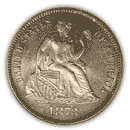 Front - 1860 dime