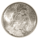 Back - peace silver dollar