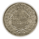 Back - Half dime coin