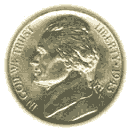 Front - 1938 jefferson nickel wartime