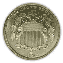 Front - 1866 shield nickel no rays