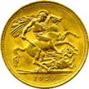 Back - British Sovereign Gold Coin