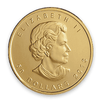 Back - Canadian Gold Maple Leaf Coin