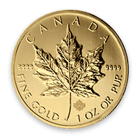 Front - Canadian Gold Maple Leaf Coin