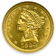 Front - $5 Liberty Gold (Circulated) Coin