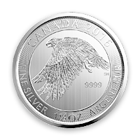 Front - Silver Snow Falcon™ Coin | Lear Capital's Exclusive Silver Coin