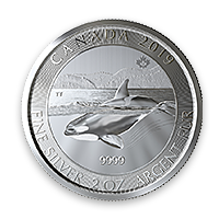 Front - Silver Orca Coin - Lear Capital's Exclusive Silver Coin