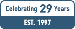 Celebrating 29 years. Established 1997
