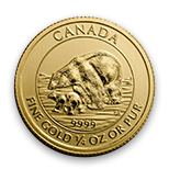 Photo: Gold Polar Bear Cub Coin Back